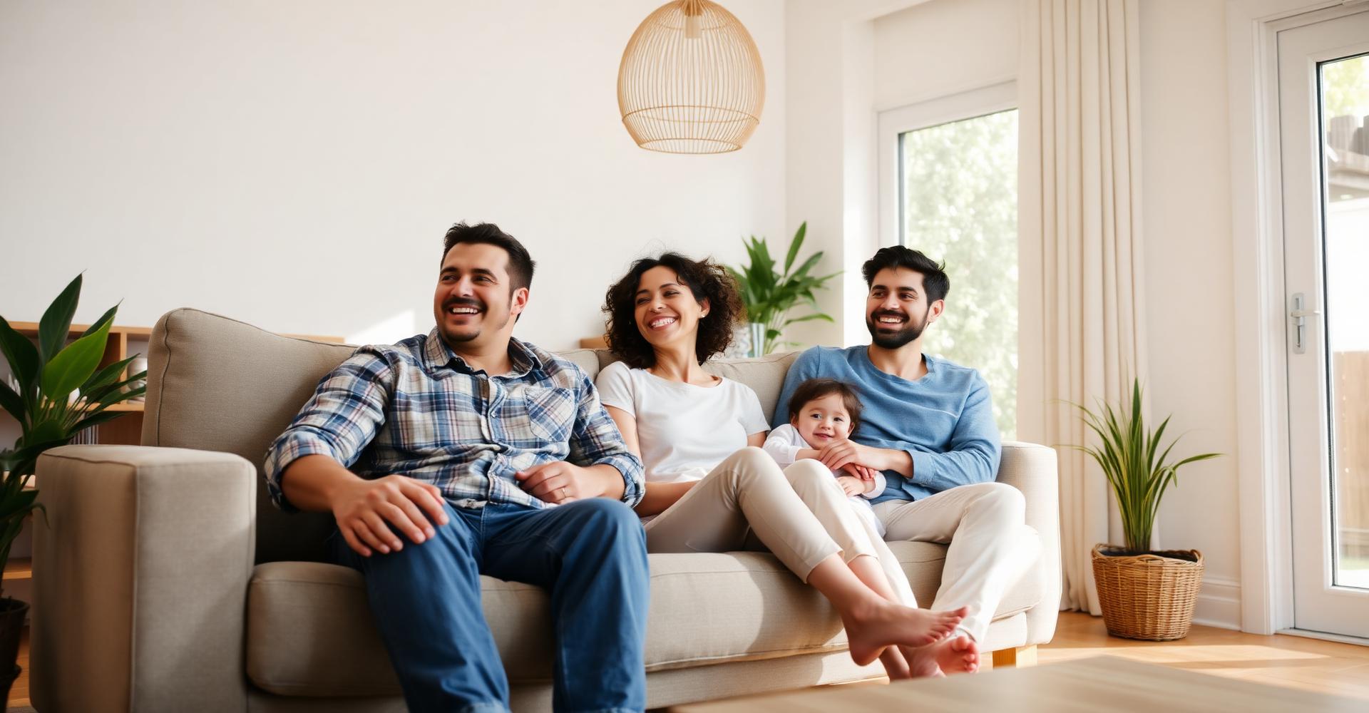Family enjoying clean air in their Houston home